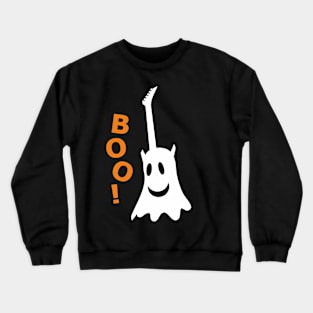 BOO! Ghost guitar (color print) Crewneck Sweatshirt